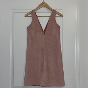 Pink suede dress
